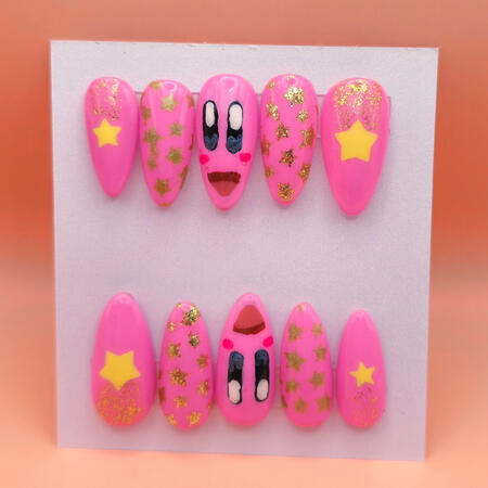 Kirby Fanart Nails